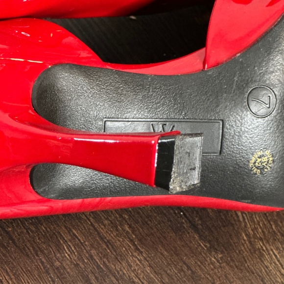 ✨ Worthington Lucien Women’s Pointed Closed Toe Stiletto Heel Pumps ✨ Size 7 Red - Picture 12 of 13